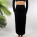 Women's Vintage 90s Wool Classy Dark Academia Dressy High Waisted Maxi Skirt / 3