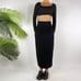 Women's Vintage 90s Wool Classy Dark Academia Dressy High Waisted Maxi Skirt / 3