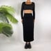 Women's Vintage 90s Wool Classy Dark Academia Dressy High Waisted Maxi Skirt / 3