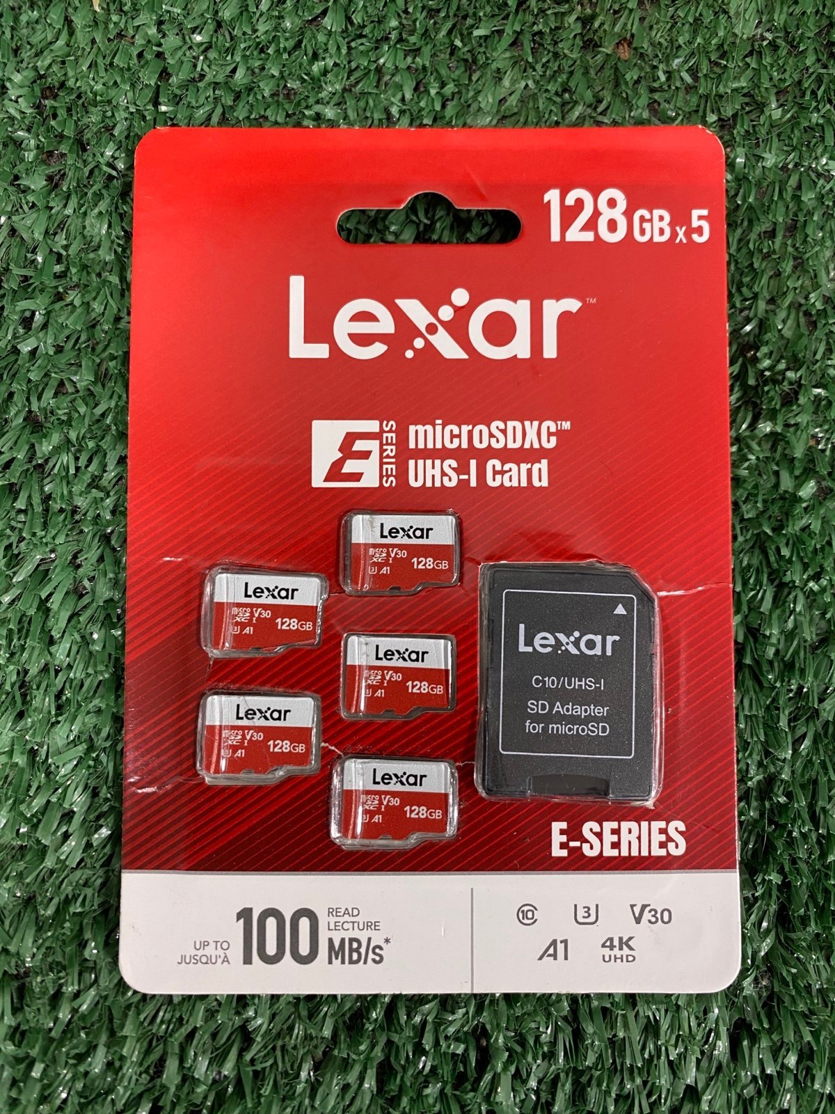 E-Series 128GB Micro SD Card 5 Pack, microSDXC UHS-I Flash Memory 128GB x5
