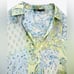 ZARA NWT Patchwork Flowy Green and Blue Satin Paisley Blouse Size XXL