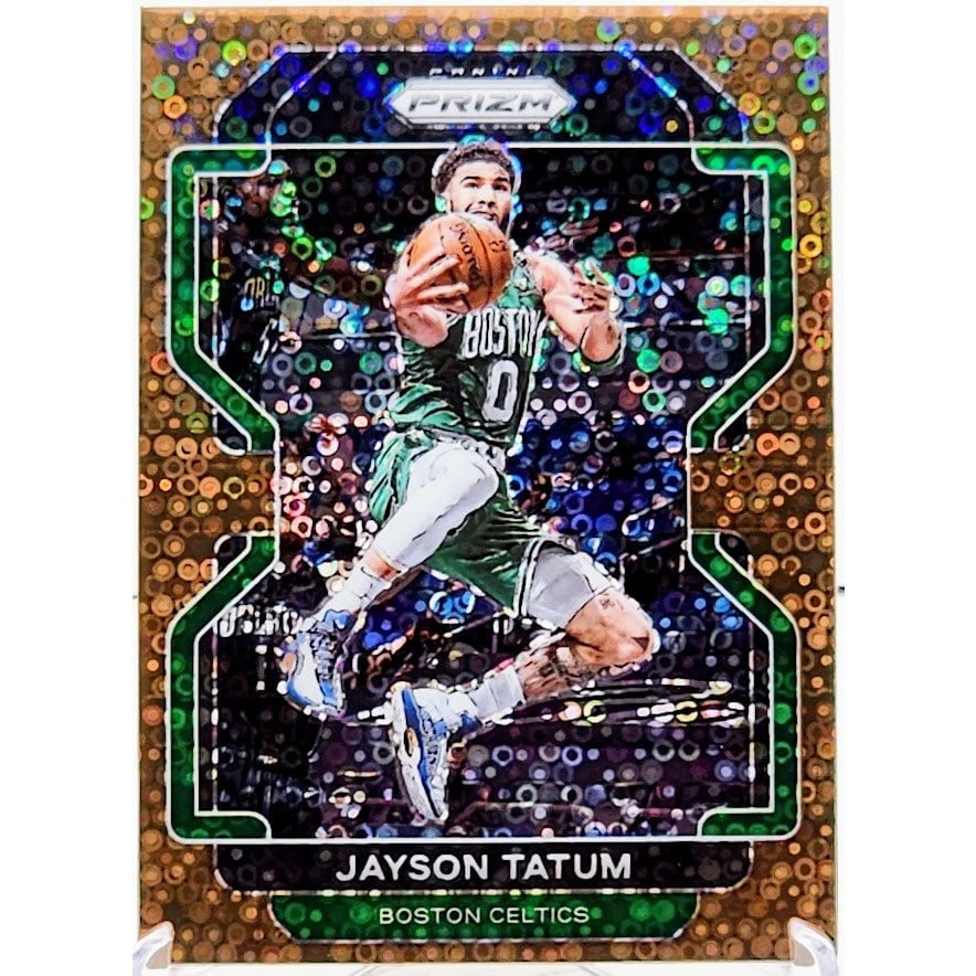 2021-22 Panini Prizm #13 Jayson Tatum Orange Disco Prizm /20