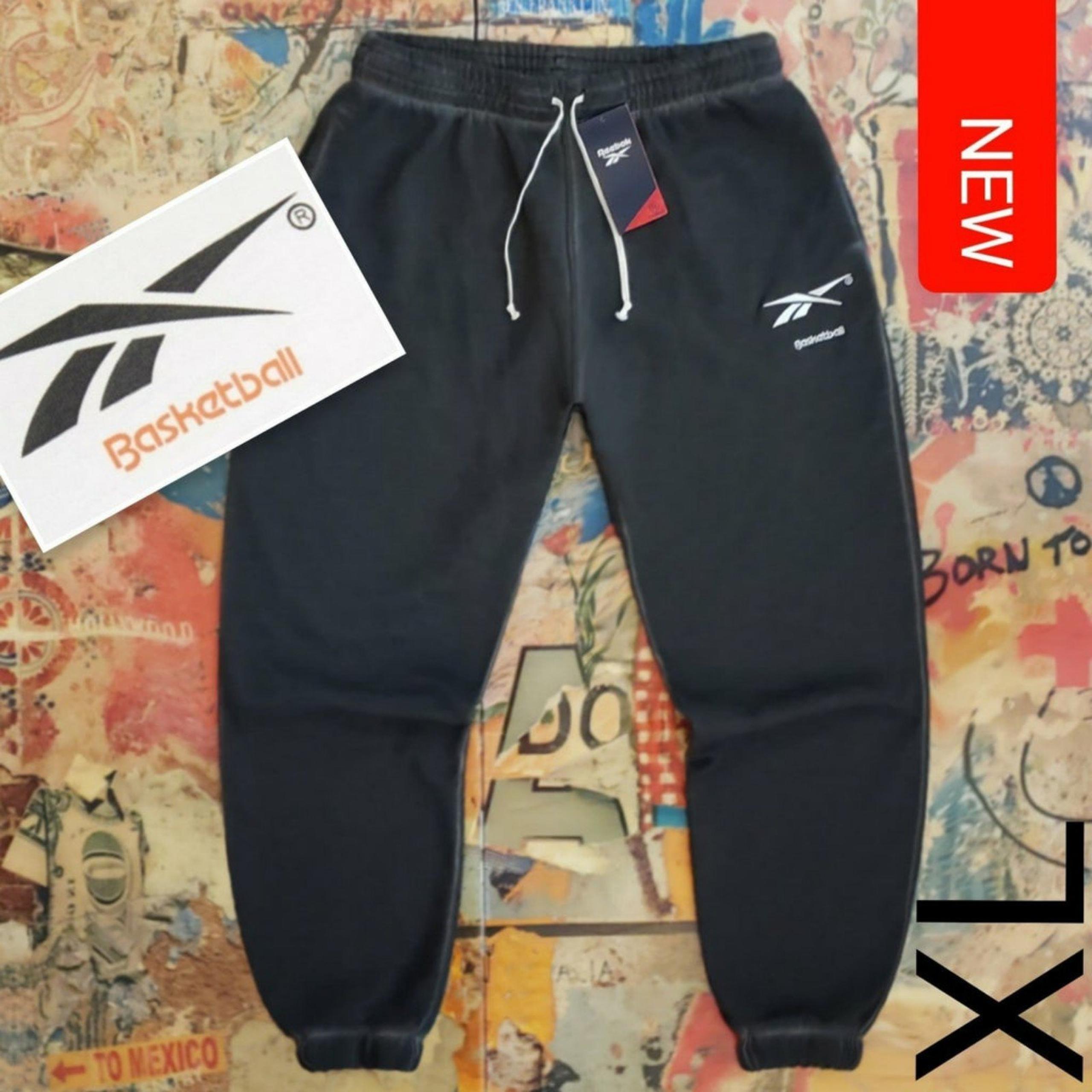 $80 New Reebok Basketball Mens Bi-Dye Fleece Sweatpants / Joggers! XL