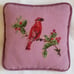 Two Vintage Needlepoint / Pettipoint pillows, Christmas.
