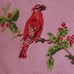 Two Vintage Needlepoint / Pettipoint pillows, Christmas.