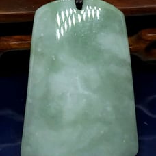Burmese icy type A jadeite jade pendant.