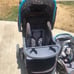 Car seat with base and stroller