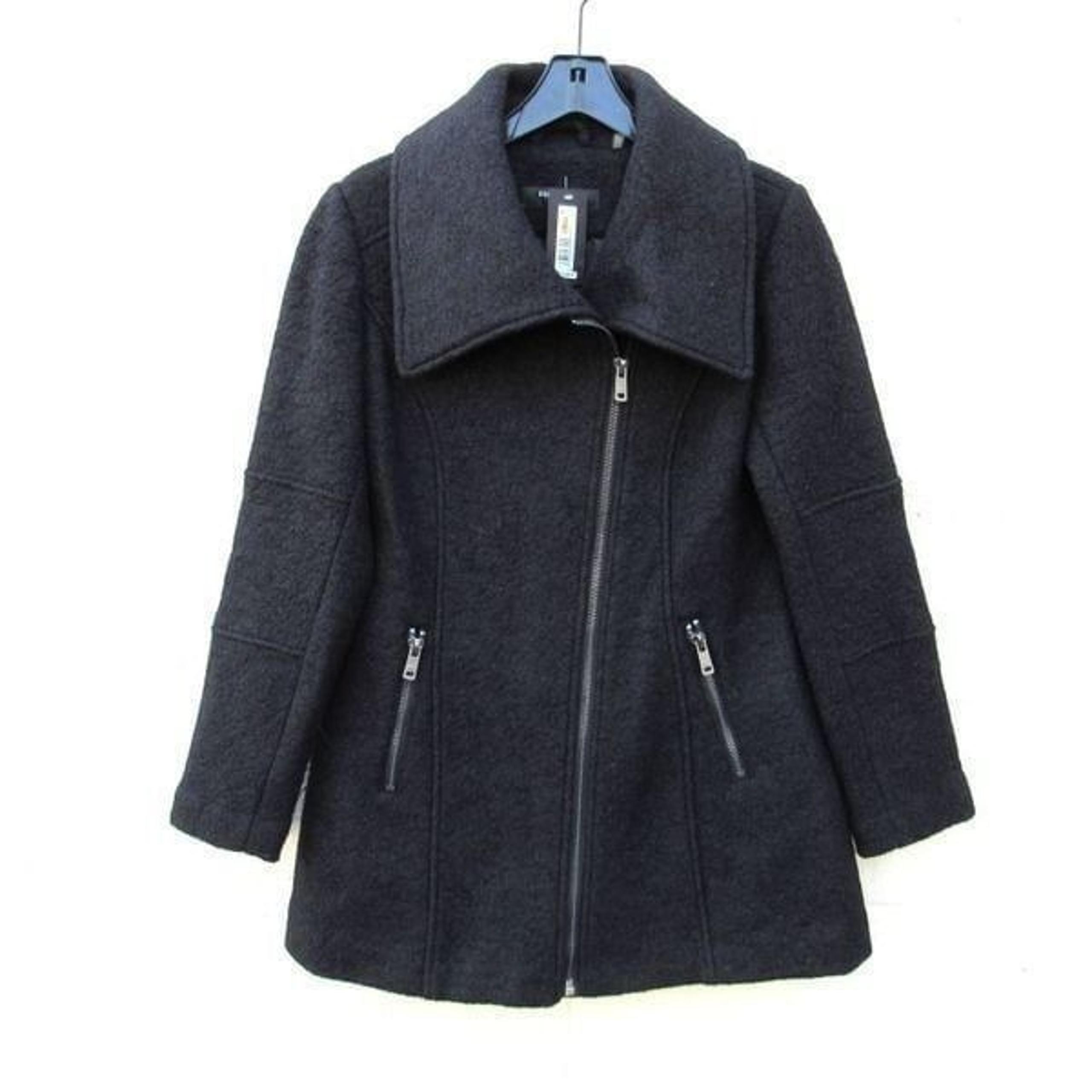 Kenneth Cole Asymmetrical Pressed Coat