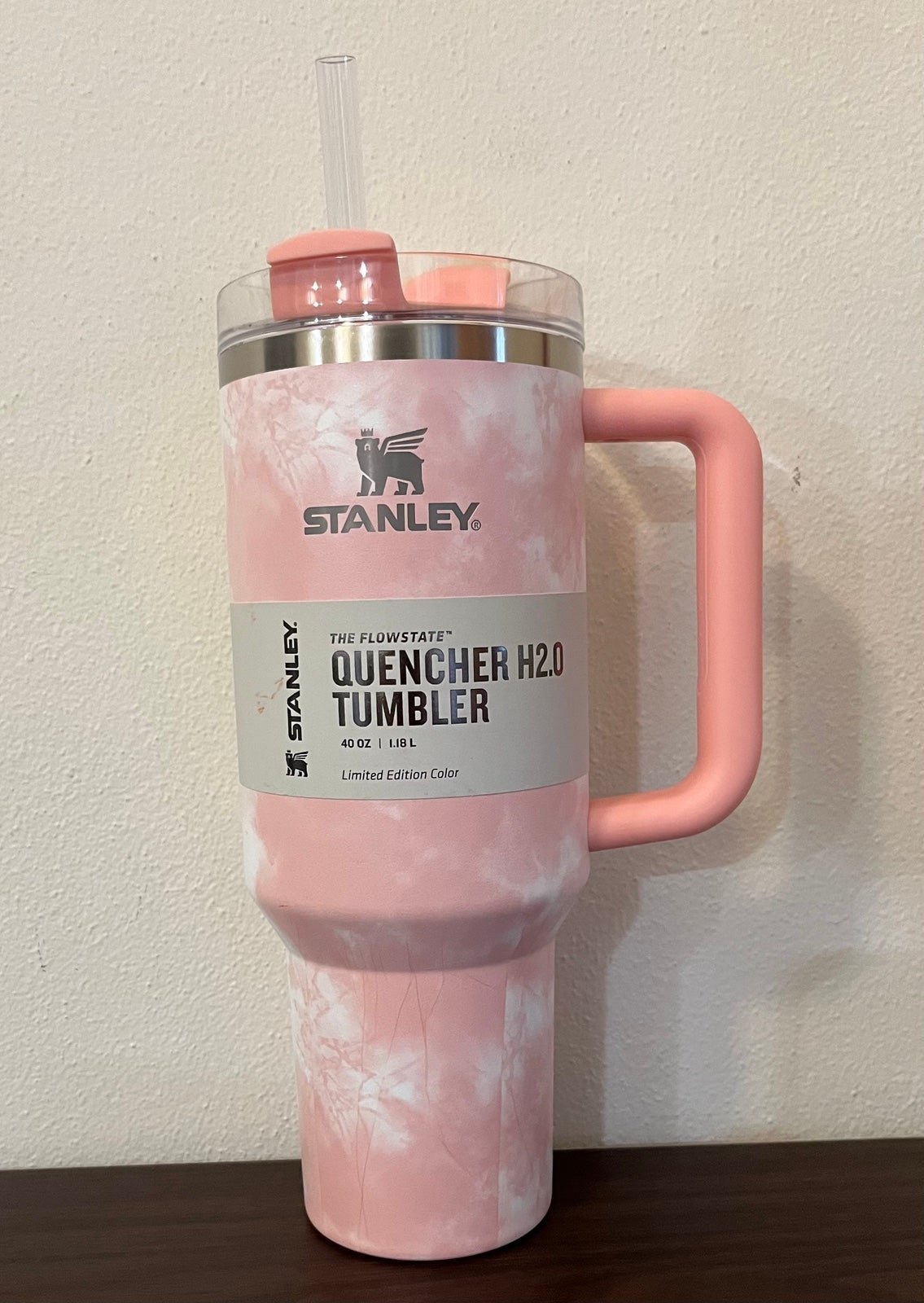 Stanley Tie-Dye Peach H2.0 Flowstate Quencher Tumbler 40 Oz Target Exclusive NEW