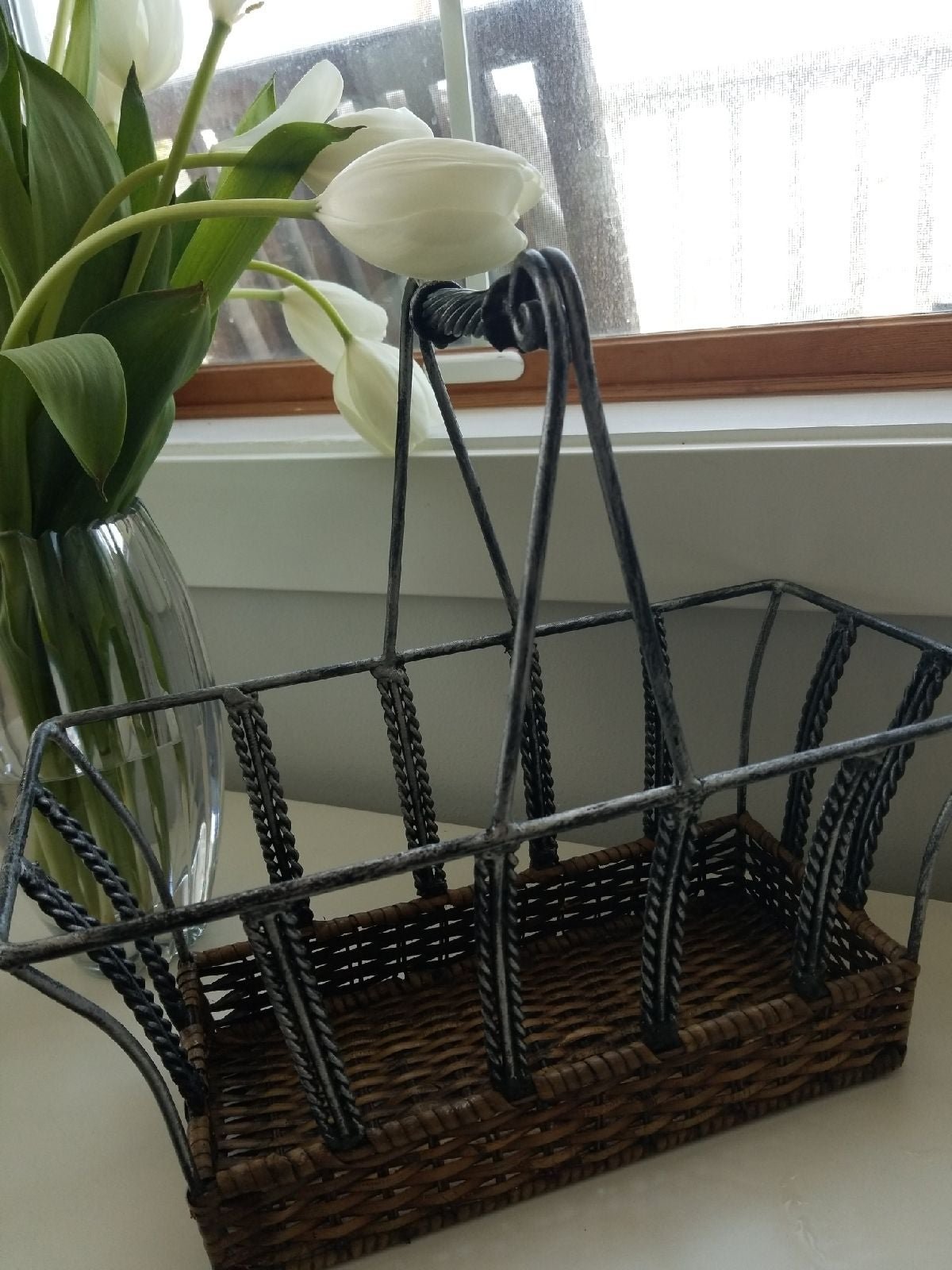 Metal Wicker Decorative Basket