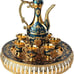 Vintage Turkish Coffee Pot Set for 6 including Tray & Teapot Silver Inserted +di