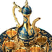 Vintage Turkish Coffee Pot Set for 6 including Tray & Teapot Silver Inserted +di