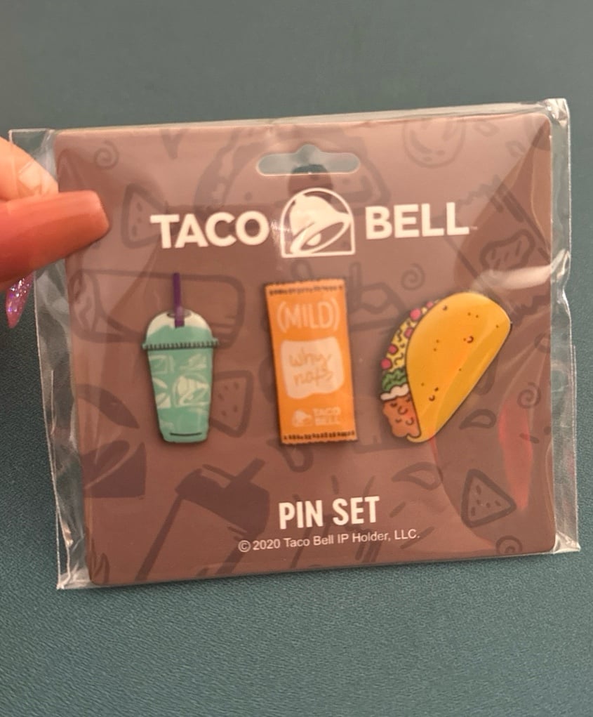 Brand new never opened three pack Taco Bell pin set