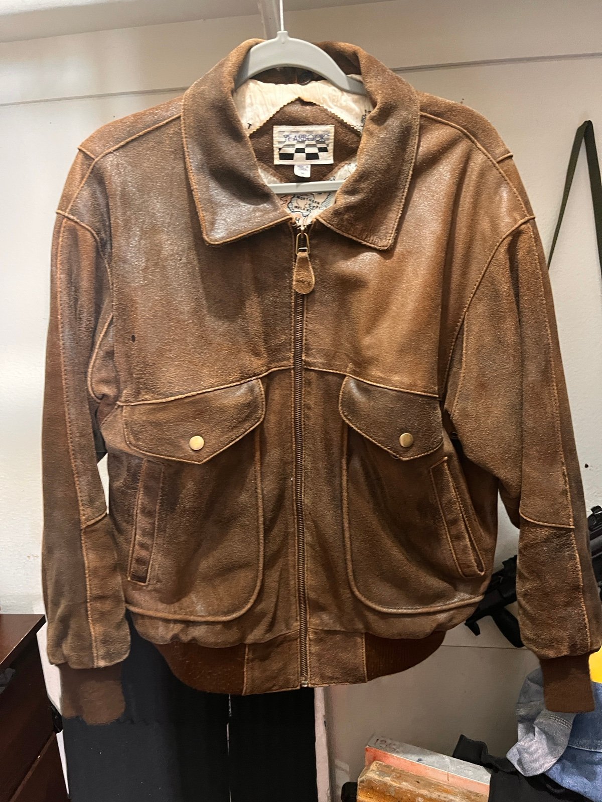 Authentic Vintage Sheepskin Bomber Jacket