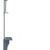 Durable Garden Shower in Anthracite Color - Hardwood & Fir Wood #56111