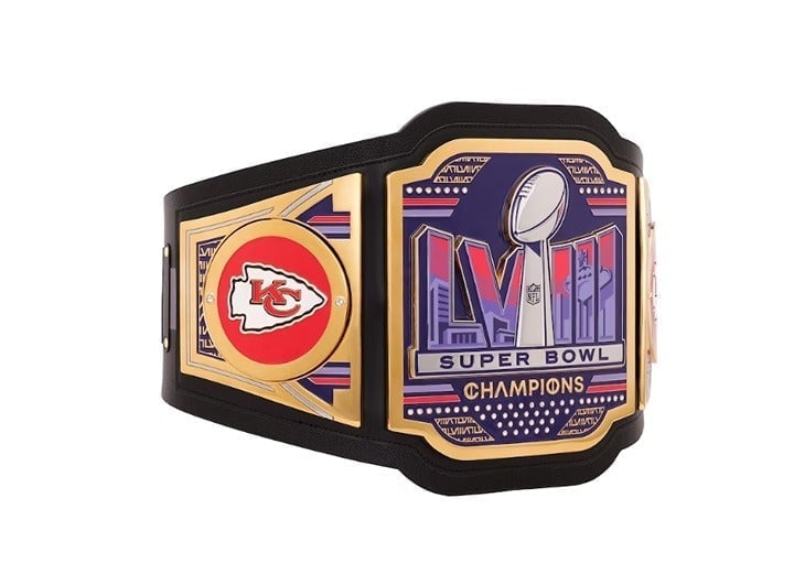 Kansas City Chiefs Super Bowl LVIII Champions WWE Legacy Title Belt