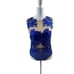 CQ by CQ Brand Sheer and Royal Blue Floral Applique Bodysuit Size Small