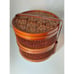 Thai Bamboo Cage Box Carrier Basket Two Tier w/ Handle and Lid