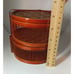 Thai Bamboo Cage Box Carrier Basket Two Tier w/ Handle and Lid