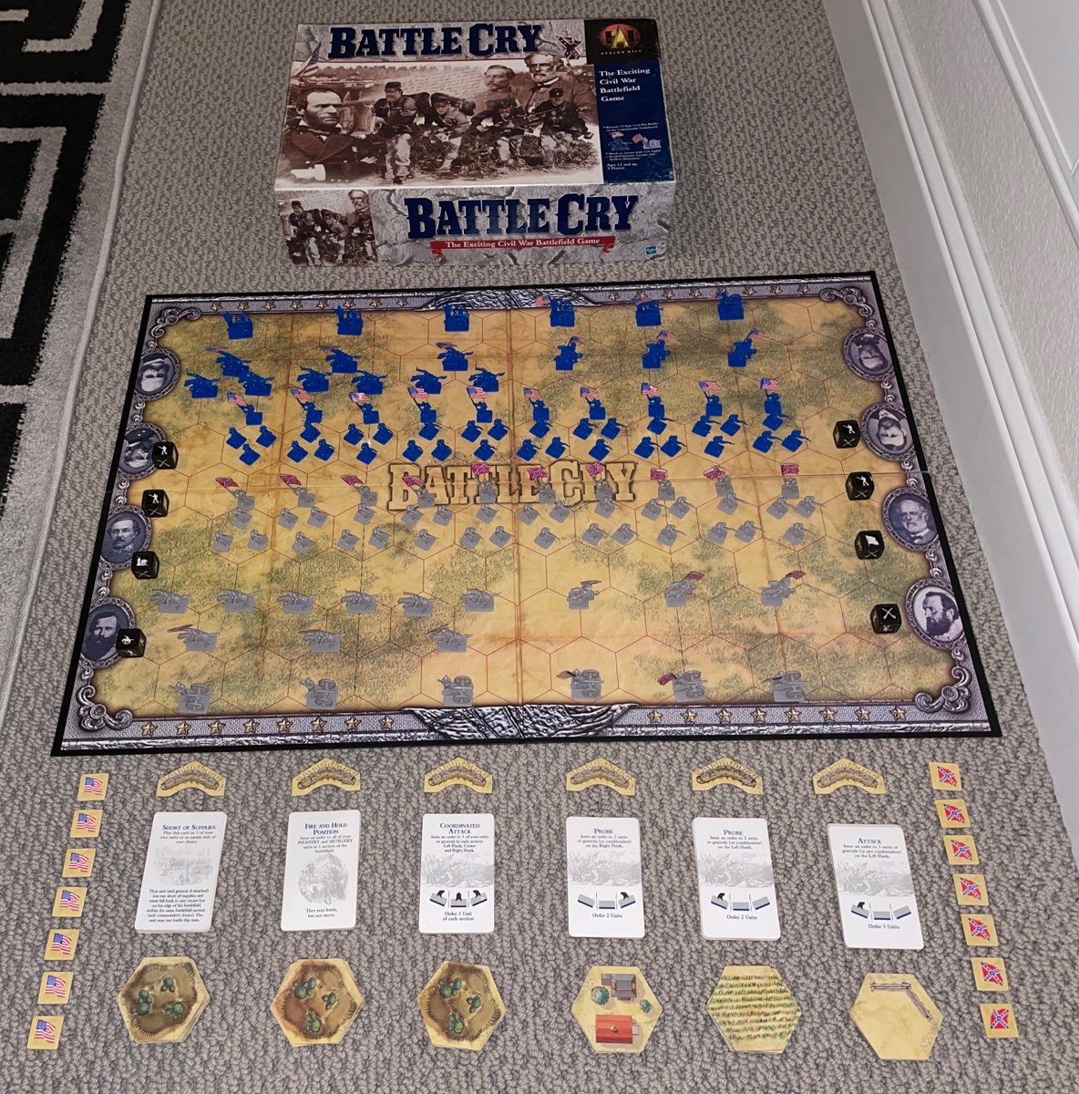 Battle Cry | Civil War Board Game | 1999 Avalon Hill | 100% Complete!