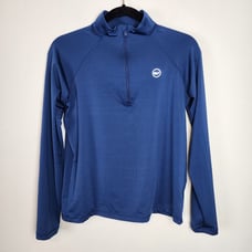 Vineyard Vines Shirt Kids L 16 Blue Quarter Zip Pullover Sankaty Whale Logo Lon