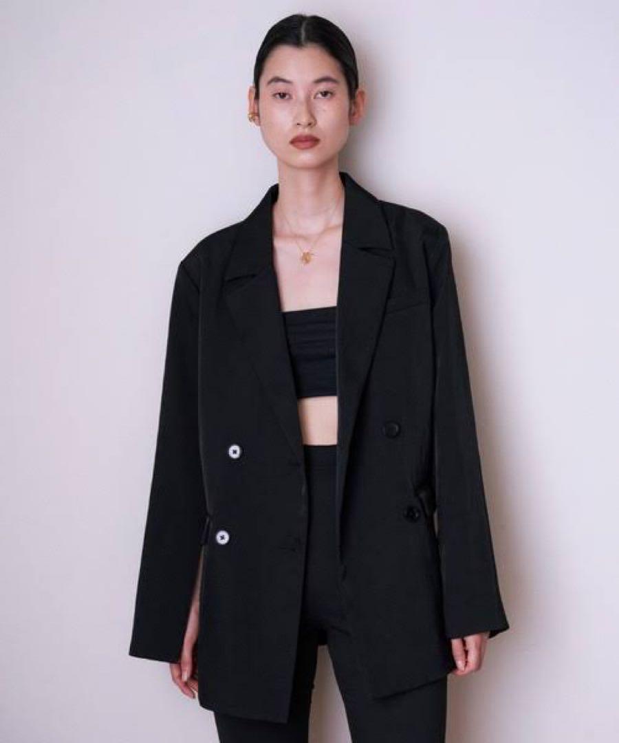 新品 大人気商品  EnoF Twill (Black) Jacket Slit ジャケット・アウター