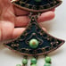 Vintage copper green gemstone Mexico Necklace