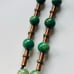 Vintage copper green gemstone Mexico Necklace