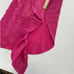 Elle Zeitoune Dress Womens X Small Pink Patrice Draped Satin Midi Slit Front