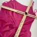 Elle Zeitoune Dress Womens X Small Pink Patrice Draped Satin Midi Slit Front