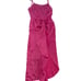 Elle Zeitoune Dress Womens X Small Pink Patrice Draped Satin Midi Slit Front