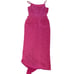 Elle Zeitoune Dress Womens X Small Pink Patrice Draped Satin Midi Slit Front
