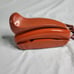 Vintage Telephone Trimline Rust Orange Western Electric Bell System Push Button