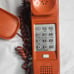 Vintage Telephone Trimline Rust Orange Western Electric Bell System Push Button
