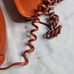 Vintage Telephone Trimline Rust Orange Western Electric Bell System Push Button