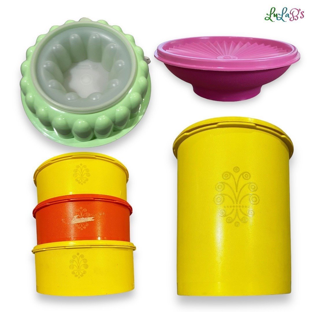 Vintage Tupperware Bundle Servalier Salad Bundt