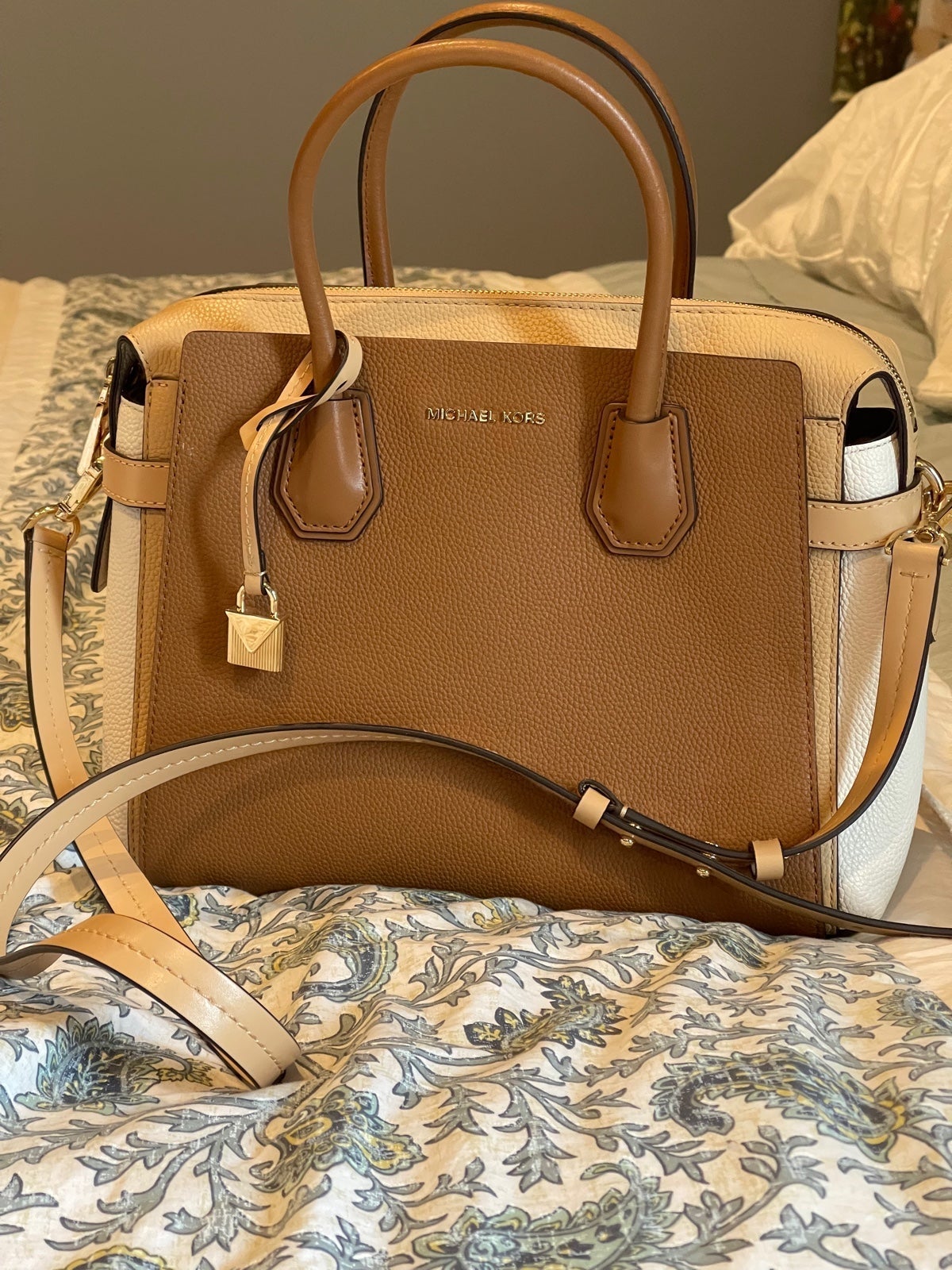 Michael Kors Two-Tone Medium Satchel ( Msrp 558 )