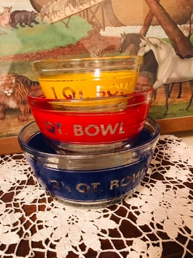 (3) Primary Banded bowl Set