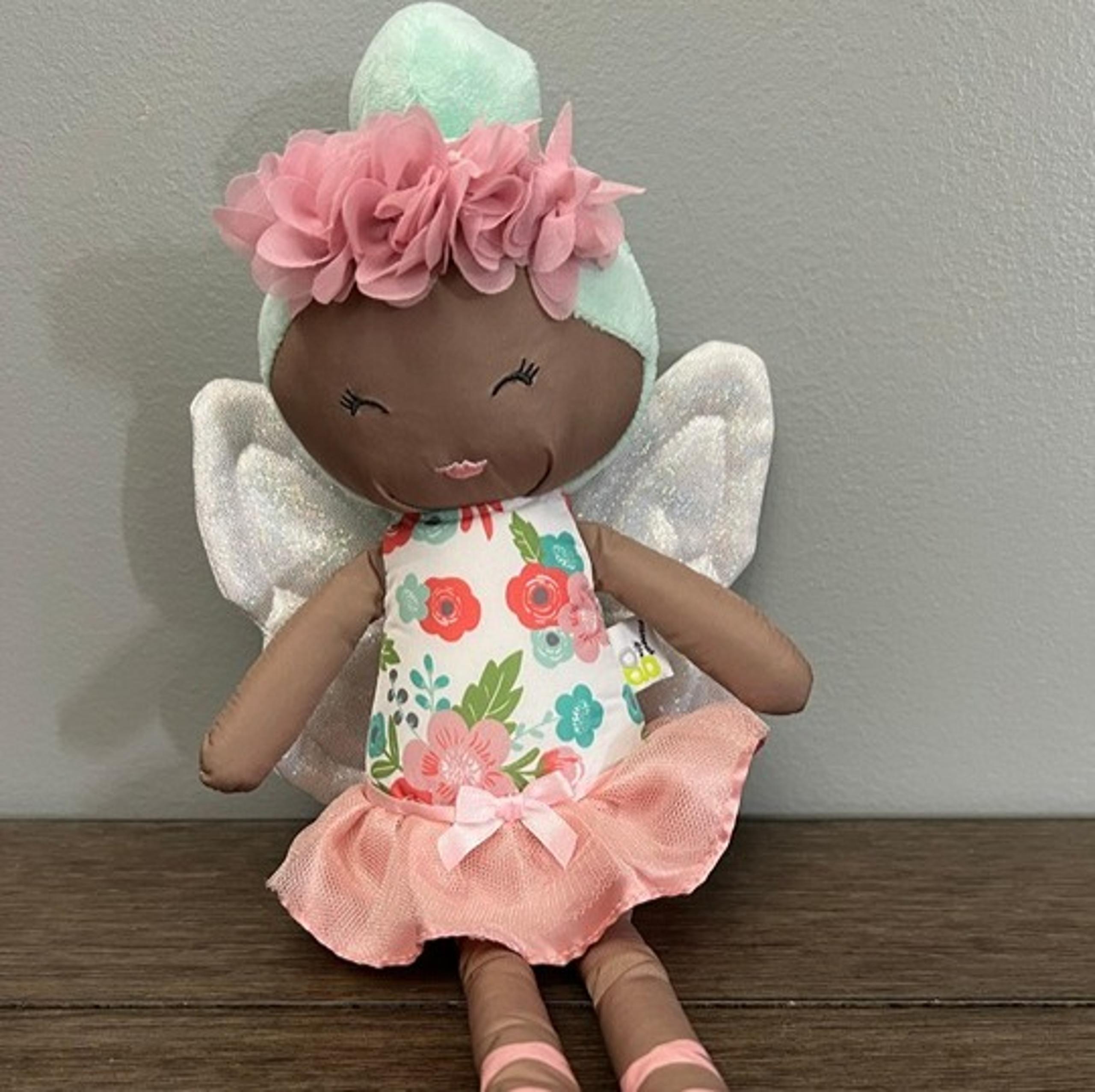 GO by Goldbug Floral Fairy Crib Activity Doll