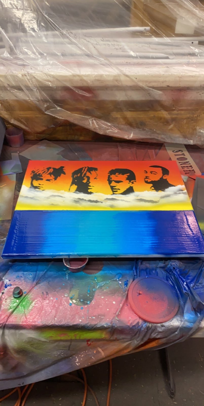 Mac,peep,juice,xxxtentacion painting