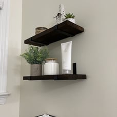 Set of 2 Wood Floating Shelves for Bedroom, Living Room