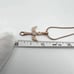 Rose Gold Plated over Sterling Silver Winged Cz Cross Necklace