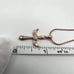 Rose Gold Plated over Sterling Silver Winged Cz Cross Necklace