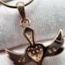 Rose Gold Plated over Sterling Silver Winged Cz Cross Necklace