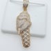 14K Gold Plated Cubic Zircon Pendant, EVBRS398