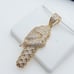 14K Gold Plated Cubic Zircon Pendant, EVBRS398