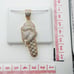 14K Gold Plated Cubic Zircon Pendant, EVBRS398
