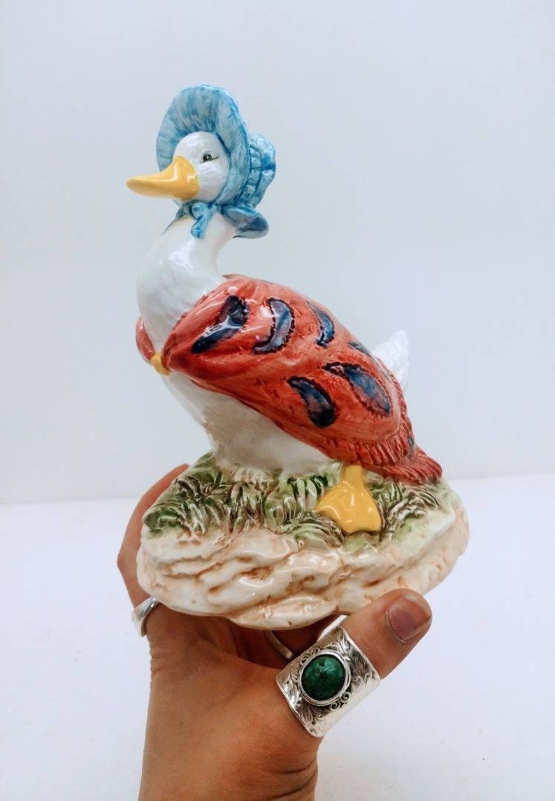 Vintage Retro 1990s Schmid Design Beatrix Potter Collectible Porcelain Figurine