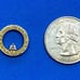 14K Yellow Gold Open Circle with Diamonds Pendant