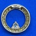 14K Yellow Gold Open Circle with Diamonds Pendant